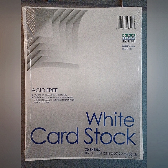 White Card Stock 70 Sheets, 8.5x11" - New - Picture 1 of 2